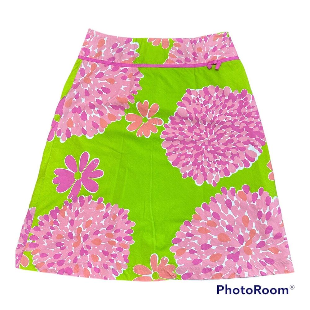 Lilly Pulitzer Skirt Womens Size 8 Bon Bon Bardot White Label A-Line Vintage
